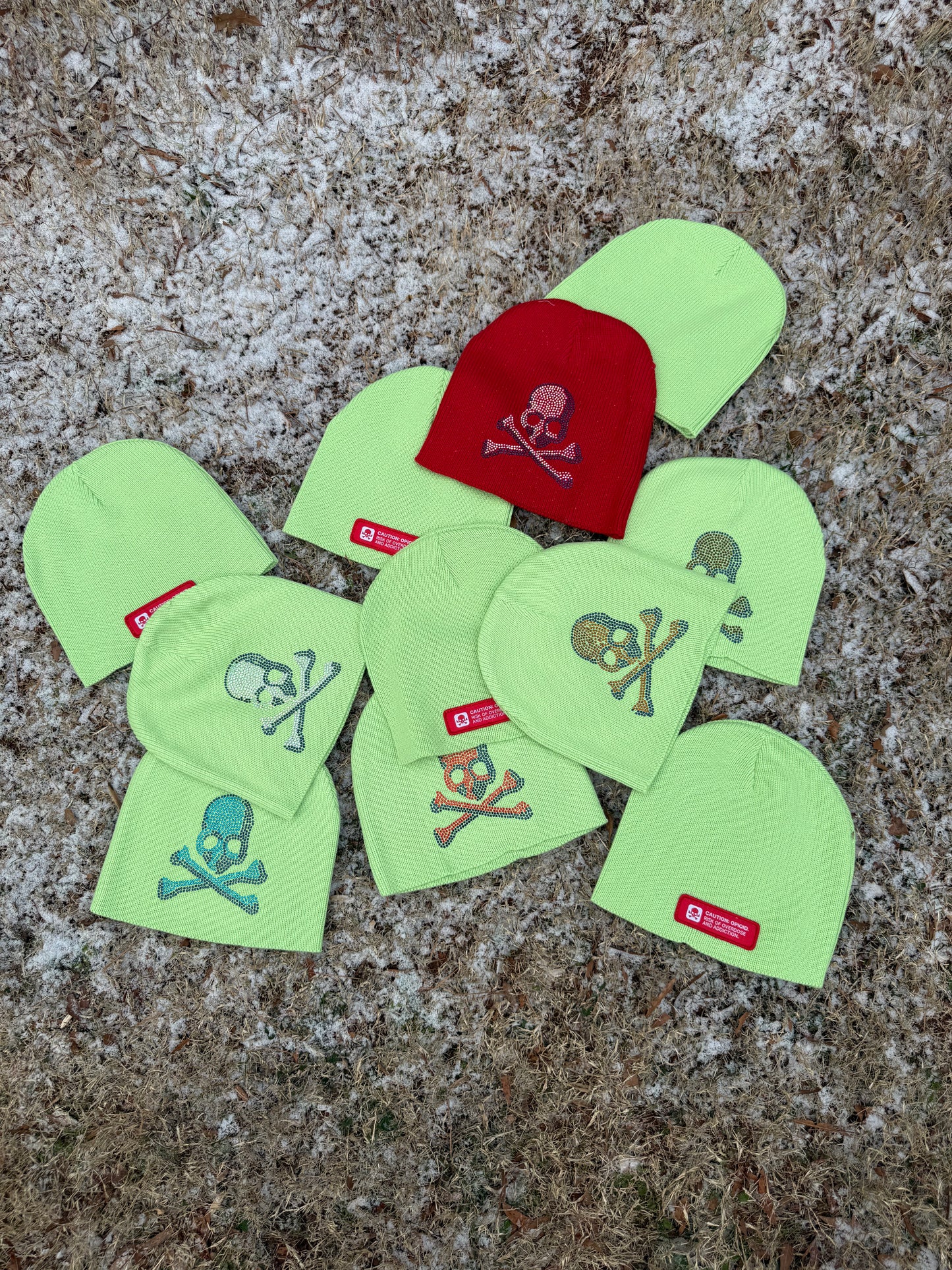 Overdose rhinestone beanie