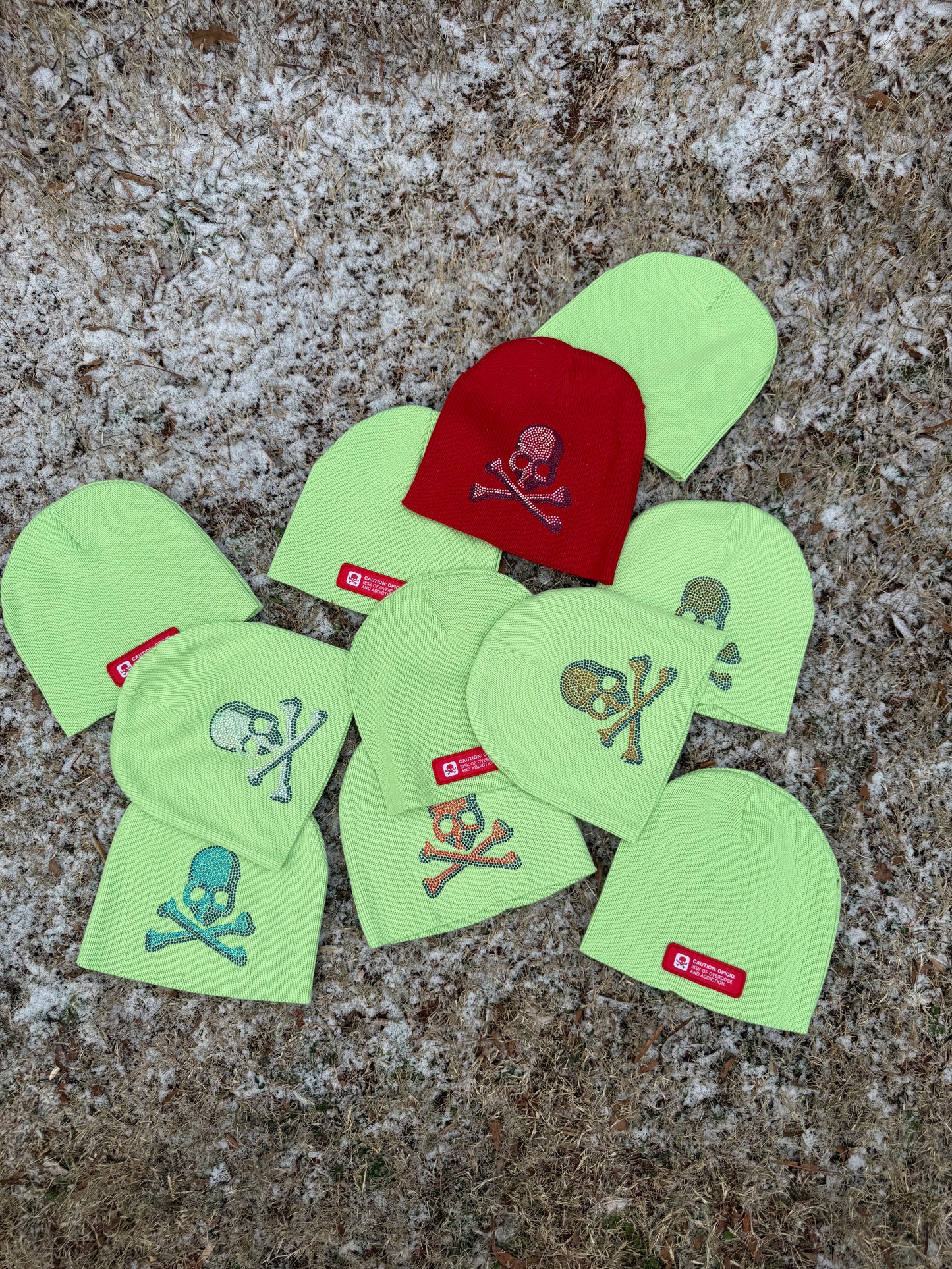 Overdose rhinestone beanie